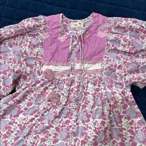 Mille Resort Dress SZ XS Purple/Blue print